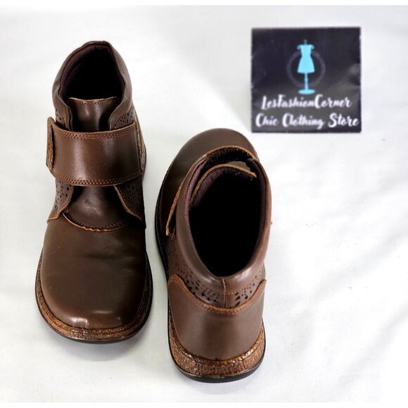 Spring Step Women's Brown Leather Souzala Cutout Strap Ankle Boots Sz 8.5 343 - Picture 12 of 16